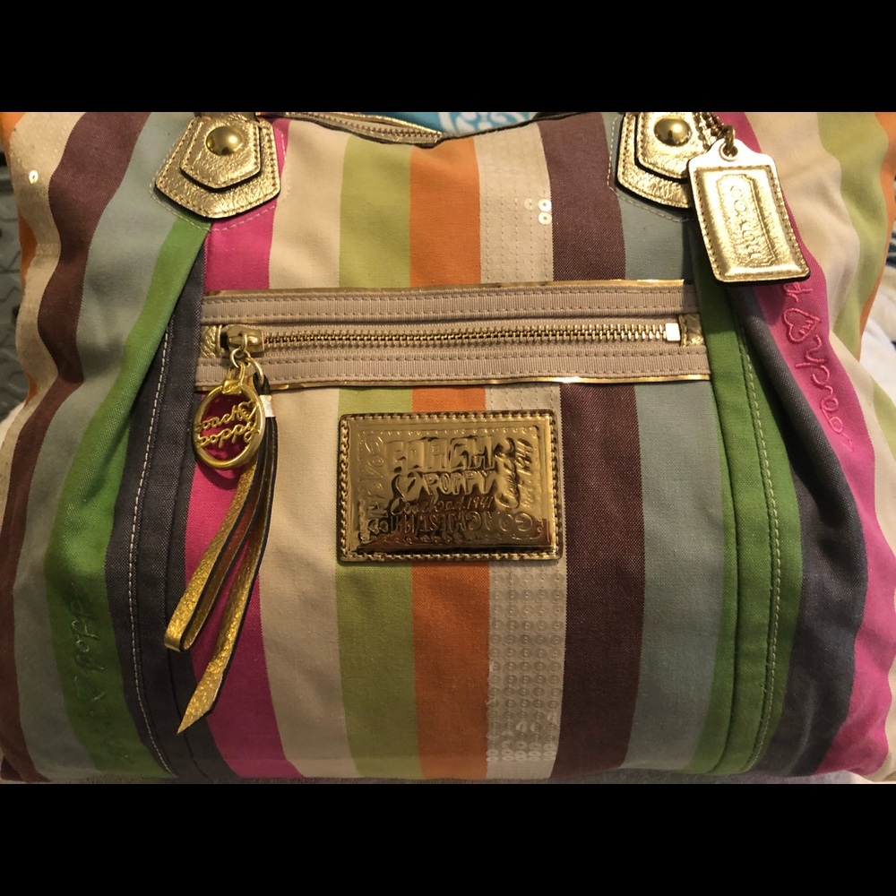 Coach Striped Poppy Bag